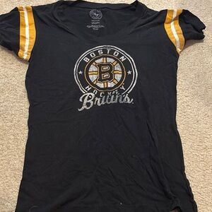'47 Boston Bruins Black Tee with Gold Logo